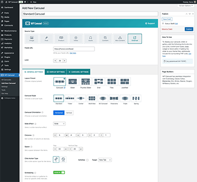 External - General Settings