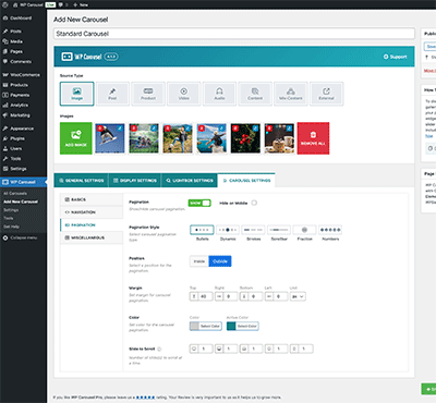 Carousel Setting - Pagination