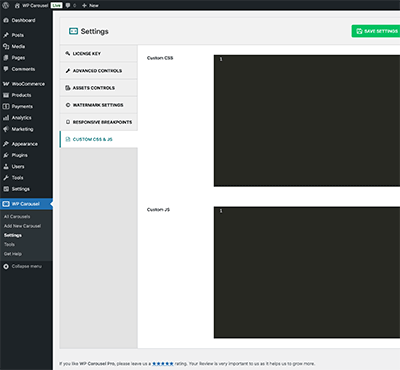 Custom CSS & JS